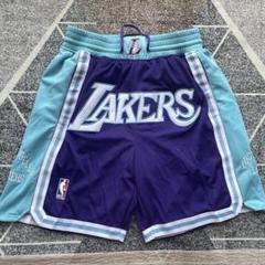 Lakers NBA ストレッチパンツ 紫 水色 L