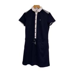 サイズ：38 LANVIN SPORT ランバン スポール  半袖ポロ ワンピース  ブルー系 [240101422878] ゴルフウェア レディース ストスト LANVIN SPORT ランバン スポール 半袖ポロ ワンピース ブルー系