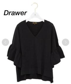 Drawer - 最終価格！drawer♡ドゥロワー   ケーブル　ニット　新品未使用 Drawer - ドゥロワー 16G リブニット グレージュ サイズ1の通販