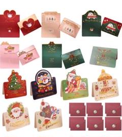 クリスマスカード セット メッセージカード xmas グリーディングカード