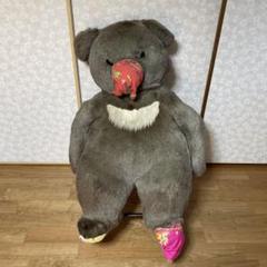 サンアンドスター　昭和レトロ　ツキノワグマ　月の輪熊　くま　当時物　ぬいぐるみ