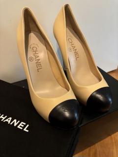 ☆美品　CHANEL バイカラーパンプス　36 正規品】CHANEL新品未使用 シャネルバイカラーパンプスベー黒36