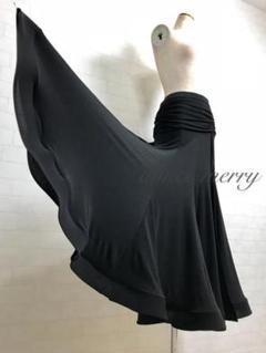 新品 社交ダンス スリット 黒 スカート アルゼンチンタンゴ
