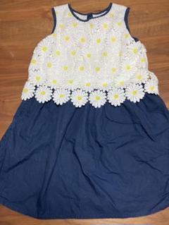Bebe 花柄刺繍ノースリーブワンピース