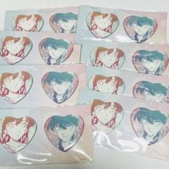 コナンアプリ　ペア　ハート　グリッター　缶バッジ　工藤新一　毛利蘭　ドキドキ コナンアプリ ペア ハート グリッター 缶バッジ 工藤新一 毛利蘭