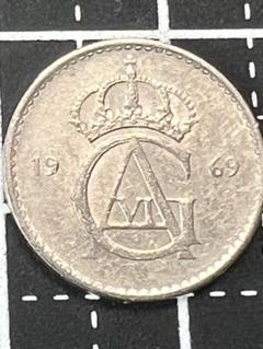 1972年 スウェーデン「王の署名」の銀貨 スウェーデン王 グスタフ6世アドルフ 1972年 スウェーデン「王の署名」の銀貨 スウェーデン王