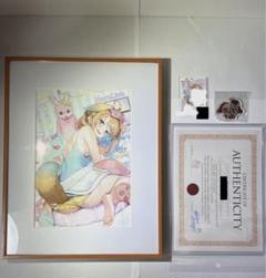 新到着 値下げ中】ノラくんとおうちデート複製原画サイン証書、アクキー 絵画