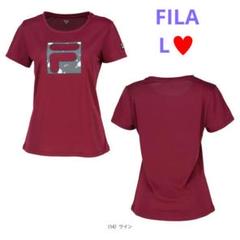 フィラ FILA テニスウェア グラフィックTシャツ L VL2941ワイン