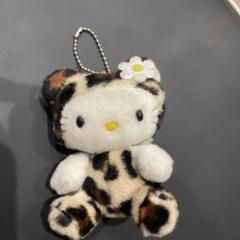 ハローキティ　ヒョウ柄　平成レトロ　ぬいぐるみマスコット　ギャル