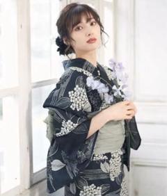 今週までの掲載！完売品 浴衣 和歌山染工日本染め ゆかた・帯 2