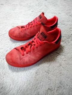アディダス　adidas　スニーカー　スタンスミス　26.5cm　スウェード　赤