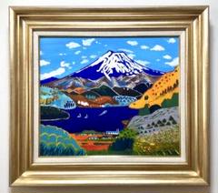 SALE(F10号)半沢国雄【富士山】裏シール有り/肉筆/表にサイン有り/油彩 SALE(F10号)半沢国雄【箱根富士】裏シール有り/肉筆/表にサイン