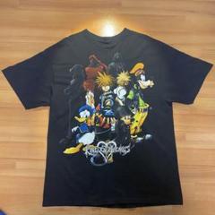 ディズニー キングダムハーツ Tシャツ 古着 黒 ゲーム スクエニ ミッキー