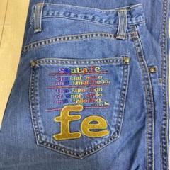 サンタフェ Santa Fe 裏起毛 筆記体ロゴ刺繍 デニム 50 LL 3a1