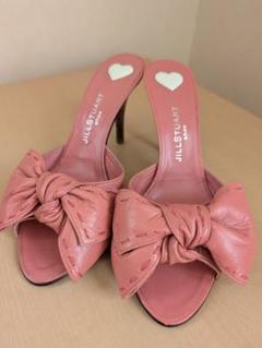 【美品】JILL STUART リボンミュール ピンク サンダル フェミニン