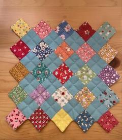 ハンドメイド　パッチワーク⭐️カラフルミニマット