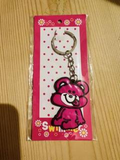 スイマー　swimmer ひつじ？　羊　キーホルダー ストラップ　赤いチェック柄 スイマー swimmer ひつじ？ 羊 キーホルダー ストラップ 赤い