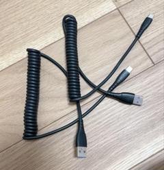 巻き取り式 iPhone 車充 急速充電ケーブル USB Type C