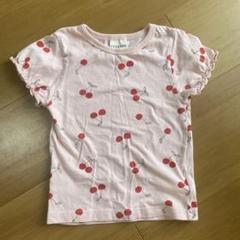 チェリー柄ピンクTシャツ 90サイズ