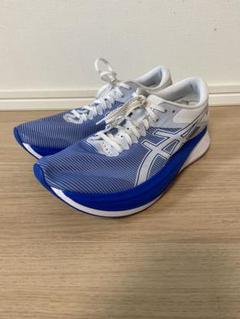 asics S4 新品 26cm 2E 青/白 ストライプシューズ asics S4 新品 26cm 2E 青/白 ストライプシューズ