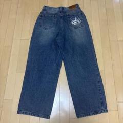 即完売　9090 King Logo バギーデニム　ブルー 即完売 9090 King Logo バギーデニム ブルー