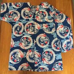 大江戸 三段鳶 龍　鯉口シャツ　L L 美品