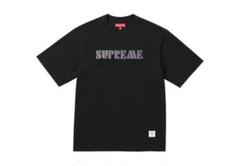 Supreme Stencil Embroidered S/S Top 黒