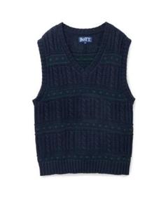 BoTT ボットCable Knit Vest NAVY Lのサムネイル
