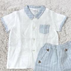 baby Dior セットアップ　80cm Newborn Gift Set White Cotton Interlock and Satin with Gray