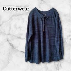 ✨１点限り✨Cutterwear ダークブルー 長袖トップス カットソー リボン