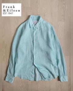 美品【フランクアンドアイリーン】ストライプシャツ　ルーク ゆったり　青　白　XL アイリーン ストライプシャツ（ブルー）｜Frank＆Eileen