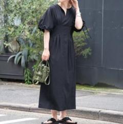 ドロストスリーブウエストタックワンピー　KBF