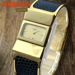 作動確認済　HERMES ロケ　リストウォッチ 1円 箱付 稼働 エルメス ロケ バングルウォッチ L01.201 QZ