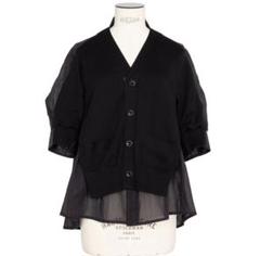 sacai High Twist Voile x Knit Cardigan