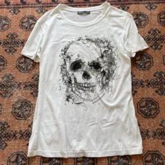 アレキサンダー・マックィーン スカル、イエローフラワー半袖 Tシャツ アレキサンダー・マックィーン スカル、イエローフラワー半袖 T