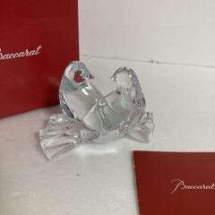 Baccarat バカラ ハト 鳩 つがい 鳥 クリスタル 箱有
