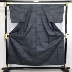 本場大島紬 証紙付 横双 花模様 葡萄鼠色 KK-1764 本場大島紬 茶泥染 カタス7マルキ 向かい鳥 花柄模様 K-4895