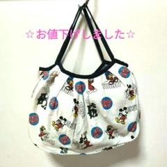 ♡布製　リバーシブル　♥可愛い♡ミッキーマウス プリント バッグ☆のサムネイル