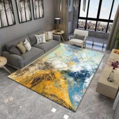 上品★100x140cm★長方形ラグ 洗えるラグ 滑り止め付 カーペット