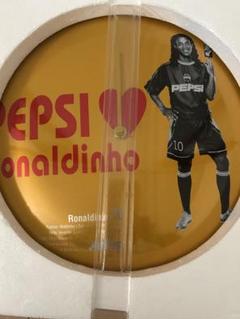 希少】非売品 ペプシ ビッグバッジクロック ロナウジーニョ 缶