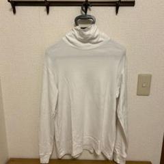 タートルネック 長袖 トップス　ユニクロ　UNIQLO Lサイズ　ホワイト