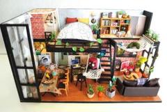 【電池・防塵ケース付】ドールハウスキット完成品「LITERARY UTOPIA」