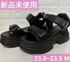 【新品未使用】オリエンタルトラフィック 厚底サンダル ブラック M