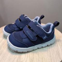 瞬足足育キッズ 14.5センチ【撥水/軽量】SJB-984 ネイビー