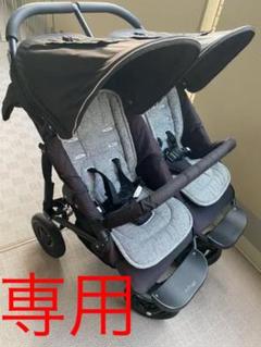 【送料込】双子 ココダブル ベビーカー エアバギー AIR BAGGY 黒