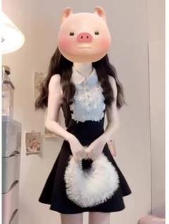 アリエク ノースリーブAラインミニワンピース　ワンホン　韓国 ノースリーブAラインミニワンピース ワンホン 韓国 - メルカリ