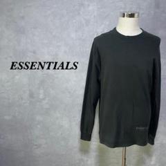 ESSENTIALS ロンT 長袖 バックロゴ ビッグロゴ ブラック M