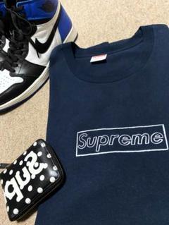 ★USA製‼️美品★supreme ボックスロゴ Tシャツ ダークネイビー×白 Lのサムネイル