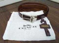 コーチ COACH ベルト リバーシブル ビジネス ブラウン レザー回転式