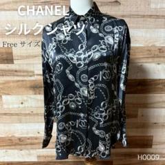 CHANEL - 未使用　CHANEL シャネル　シルク　トップス　花柄　ダブルフェイス　ブラウス 未使用 CHANEL シャネル シルク トップス 花柄 ダブルフェイス